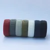 7pcs New style 8mm wide 7 colors pack mens silicone ring sports ring Singles Silicone Rubber Wedding Bands - Step Edge Sleek Design