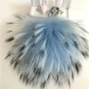 15 cm / 6 "Natural Brown Real Raccoon Fur Pompom Ball Charm Breloczek Keyring Akcesoria Telefon Torebka Torebka