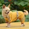 Nyhund Raincoat Vattentät regnrockkläder för hundar Utomhusvandring Husdjur Rainy Wearing Clothing Hoodie Apparel