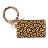 PU cuir glands bracelet portefeuille léopard sac à main porte-clés Bracelet sac femmes filles mode bracelet sacs HHA1337