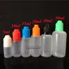 5ml10ml15ml20ml30ml 애완 동물 PE 아동 증명 모자 E 액체 병을 가진 플라스틱 점적기 병은 오래 끝을 공병 엷게 합니다