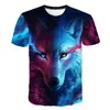 Newest Wolf 3D Print Animal Cool Funny T-Shirt Men Short Sleeve Summer Tops Tees Fashion T shirt