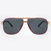 Sonnenbrille Europäischen und amerikanischen Stil Mode Marke Designer Große Box Polarized Sonnenbrille Herren Fahrer Sonnenbrille Persönlichkeit Gläsern Metallrahmen