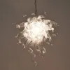 Przezroczysty kryształowy art deco lampy wiszące ręcznie dmuchane murano szklane żyrandole lekkie nowoczesne LED Home Hotel Decor Energy Saving Chandelier