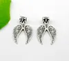 Whole - MIC IN STOCK 100 Pcs lot alloy Angel Wing Heart Beads Charms pendant Dangle Beads Charms Fit European Bracelet2089