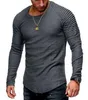 الرجال مصمم تي شيرت الصيف عارضة القمصان الصلبة أزياء قمم undershirt طويلة الأكمام البلوزات مرونة تيز الشارع الشهير الرجال الملابس الداخلية B4207