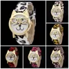 Montre à quartz mignon lunettes chat dames montres femmes cadeau marque de mode femmes robe montres en cuir