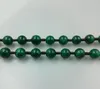 10pc Tillverkare 8mm Handvävda pärlstav Halsband Naturligt Emerald Dry Green Beads Tielongsheng Pendant Lanyard