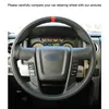 DIY Black Suede Leather Car Steering Wheel Cover voor Ford F150 F-150 Svt Raptor 2010 2011 2012 2013 2014 Accessoires Onderdelen