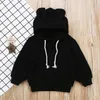 Enfant Manteau Tops Bébé Sweats Hiver Filles Hoodies Ours Oreilles Toddler Veste À Capuche Solide Infantile Garçons Jumper Bébé Vêtements CZYQ6331