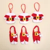 Mini Christmas Santa Claus Cloth Knives Forks Cover Cover Cover Cover Boces Christmas Decortations Party Will and Sandy Drop Ship