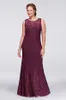 Burgundy koronkowe sukienki z rozmiarów w dużych rozmiarach z owiniętą koralikową klejnotową szyją Suknie wieczorowe suknie na podłogę na imprezę PROM SUKIENKI