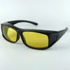 ナイトビジョンドライビンググラス偏光サングラスユニセックスデザイナー黄色と黒のレンズオーバーオプティカルフレーム
