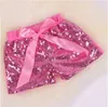 Baby Girls Sequins Shorts Kids Glitter Bling Byxor Dans Shorts Kostym Casual Fashion Pants Boutique Bow Princess Party Sommar Shorts C5896