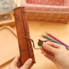 Antieke nautische schatkaart briefpapier groothandel gift mode rol etui grote capaciteit potlood tas zachte lederen pen dozen