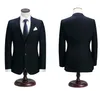 Smoking da sposo con risvolto 2 bottoni abiti da uomo business casual da uomo vestito doppio spacco abito da sposa sottile (giacca + pantaloni + gilet) HY6205