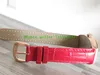 Kvalitetskvinnor Color Dream Quartz Watch 7851 SC 33mm Date Dial-Up Rose Gold Case Red Leather Watchband Sport Pintle3053