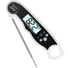 Waterproof LCD Digital Instant Read Meat Thermometer Kitchen Food Cooking Thermometer Backlight Electric Meat Thermometer Probe BBQ Grilling