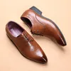 Men's leather shoes luxury British belt formal business casual men's shoes designer Korean wedding banquet shoes