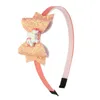 Buntes Glitzer Einhorn Bogen Stirnband Kid Girl Regenbogen Pferd Haarstöcke Party Accessoires gemischte Farben8124578