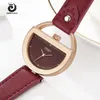 Einzigartige Halbkreisuhr Womens Mode Hohl Creative Damen Armbanduhr Armband Rot Relogio Feminino 2018 Vintage Reloj Mujer