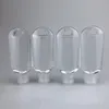 Women Fashion 50ML Transparent Plastic Hook Bottle Portable Travel Bottle for Shampoo Cosmetic Lotion Container With a Circle Hole YD0535