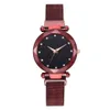 Top Orologi Donna bayan kol saati Fibbia magnetica Cielo stellato Orologio al quarzo per donna Orologio da polso da donna in maglia oro rosa2605