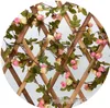 22M soie artificielle ROSE fausse fleur automne feuille jaune suspendus guirlande plantes fête maison mariage jardin décoration florale GB708979535
