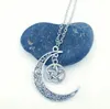 Hot Crescent Moon / Witchcraft Pentagrama encantos pingentes Colares para mulheres Homens Antique Prata Wicca Gift Gift New - 39