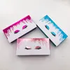 Lashwood Lash Packaging 반짝이 직사각형 마그네틱 밍크 백화 케이스 없음 핑크 보라색 속눈썹 상자 사용자 정의
