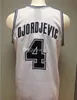 SASA DJORDjevic # 4 Équipe Système Ordinateurs Sogiciel Retro Basketball Jersey Mens Ed Custom Any Number Name Jerseys