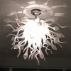 Lustres modernes Lampe Blanc Soufflé À La Main En Verre Pendentif Lumière Led Plafond Lustre Éclairage pour Hôtel Bar Restaurant Décor