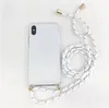 Transparente Anti-fallen Stoß- Phone Case Hybrid TPU-Rahmen PC rückseitige Abdeckung für iPhone 11 X XS 8 plus Mit Lanyard Halskette Strap