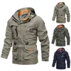 Men Tactical Jackets Autumn Winter Quick Dry Military Style Army Coat Male Multi Pockets Hooded Windbreaker Waterproof Jacket