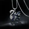 swan pendant crystal necklace