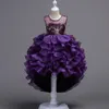Ruffled High Low Wedding Party Flower Girl Dresses Birthday Party Toddler Baby Girl Dress1743904