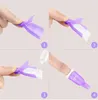 Clip per rimozione smalto per unghie, 10 pezzi riutilizzabili Soak Off Gel Plastica Nail Art Soak Off Clip Caps Rimozione smalto gel UV (Viola)