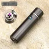 Cylinder Electric Pulse unik form Dubbelbåge cigarettändare USB -laddning Cigrette Plasma SHEAM LIGHTER 8 Färger Rökningstillbehör Försäljning