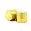 DHl Newest Golden grinder 4pc 40mm metal grinder smoking grinders for tobacco dry herbal grinders whole3384341