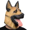 mascarar cão cabeça máscara Máscara Facial Cosplay Halloween Masquerade Fancy Dress Partido da polícia animal pastor alemão Latex T200116