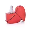 1PC 25ml Heart Shaped Glass Perfume Bottles with Spray Refillable Empty Perfume Atomizer for Women 6COLORS LX9096