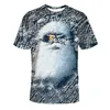 T-shirt 3D moda stampa T-shirt da donna da uomo di Natale T-shirt a maniche corte Anime T-shirt con scollo a V 529 Regalo di NATALE nero