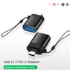 OTG Type-C Adapter To USB 3.0 for Reader Flash Drive micro USB-C Charge Data Converter For Keyboard Mouse KeyChain Strap