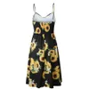 Dames Casual Jurken Sexy V-hals Backless Floral Summer Beach Jurk Boho Gestreepte Button Sunflower Party Midi Jurken