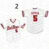 Cal Ripken Jr 5 Rochester Red Wings Baseball Jersey Cuciti nuovi colori Movie Baseball Jersey