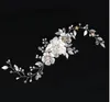 Bridal handmade pearl tiara white pearl leaf wedding dress accessory hair band
