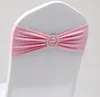 Elastic Organza Cadeira Covers Sashes Banda Wedding Bow Tie Adereços Bowknot Spandex Cadeiras Sash Fivelas Tampa Traseira Hostel Trim Rosa