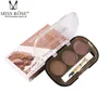 Miss Rose 3 Cores Kit Sobrancelha Paleta de Maquiagem Sobrancelha Tatuagem Gel Em Pó De longa duração Olho Sobrancelha Natural 3d Make Up Set com pincel de maquiagem