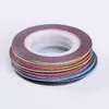 11 Rolls Nail Art Glitter Gold Silver Red Strip Tape Line Nail Sticker Diy Accessories Matte Stickers Nail Art Decoration2896100