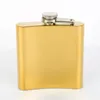 20pcs 3 Colors 6oz Hip Flask Flagon Jug Rose Gold Rainbow Colorful Stainless Steel Wine Glass Whiskey Water Bottle Wine Glasses DH3540229